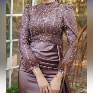 Glamorous Long Sleeve Sequin Dress